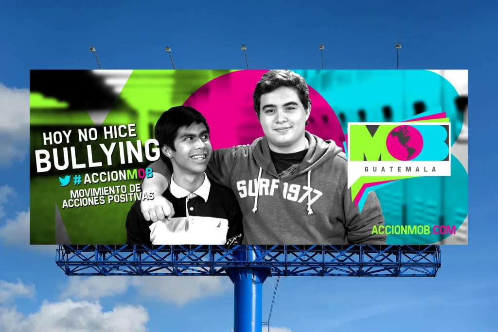 Acción MOB – valla Hoy no hice bullying
